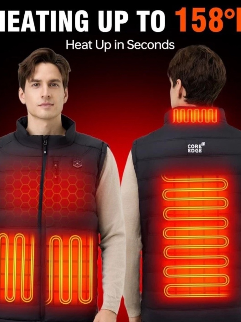 Coreedge Heated Vest BRAND NEW Size Large with LONG lasting Battery Pack NWT